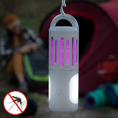 3-in-1-Mückenschutzlampe: Abwehrmittel, Laterne und Taschenlampe
