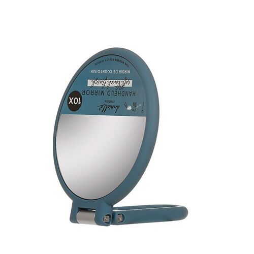 Danielle Soft Touch Hand Held Mirror Blue