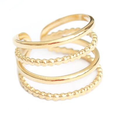 Gold ring 4 lines