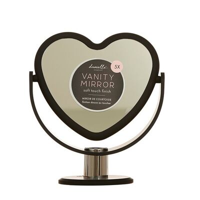 Danielle Heart Vanity Mirror -  Black