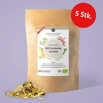 Curcuma et citron vert BIO - 5 pcs.