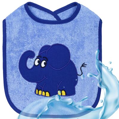 Babero elefante azul, azul