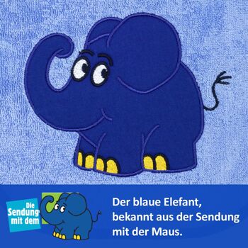 Bavoir éléphant bleu, bleu 4