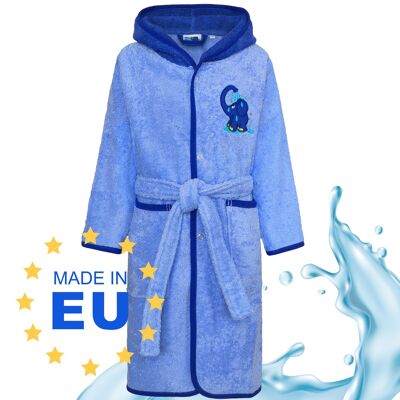 Children's bathrobe with the blue elephant