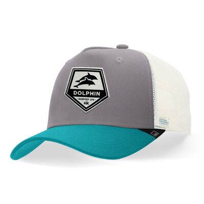 Dolphin Gray / White / Blue Cap