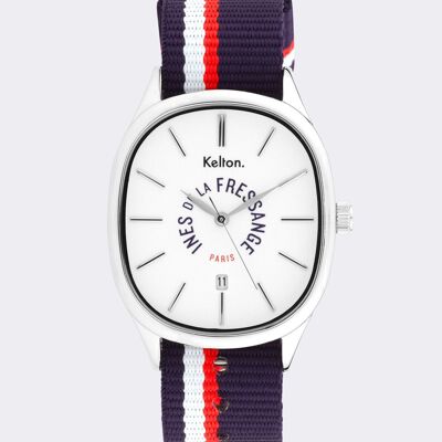 OROLOGIO GRANDE COLORAMA SPORT BLU MARINO KELTON X INES DE LA FRESSANGE PARIGI