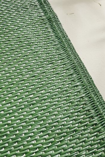 Tapis d'extérieur motif uni vert 3