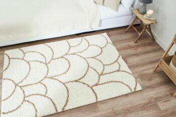 Tapis shaggy doux ALENA 672 crème 6