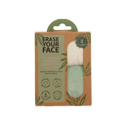 Erase your Face Cloth Green 2pk