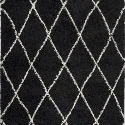 ASMA black shaggy rug