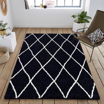 Tapis shaggy ASMA noir 3