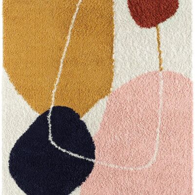 Tapis shaggy AQUARELLE 128 multi