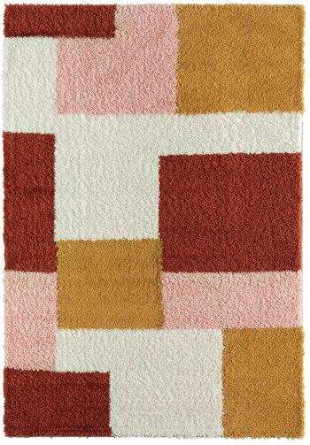 Tapis shaggy AQUARELLE 139 terra 1