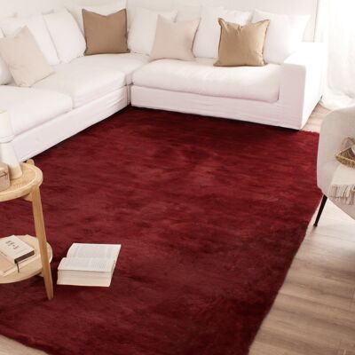 Super soft red rug