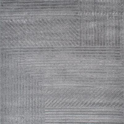 Gray living room rug