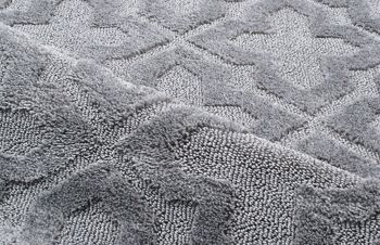 Tapis motifs géométriques gris 3