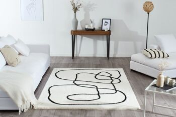 Tapis shaggy doux LASSO 675 ivoire 3