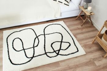 Tapis shaggy doux LASSO 675 ivoire 5