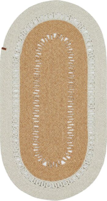 Tapis ovale aspect toile de jute 8