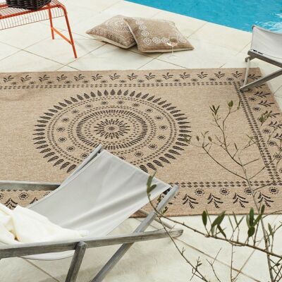 Jute Nature look rug 8874 black