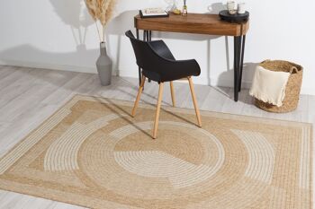 Tapis aspect Jute Nature 8865 blanc 4