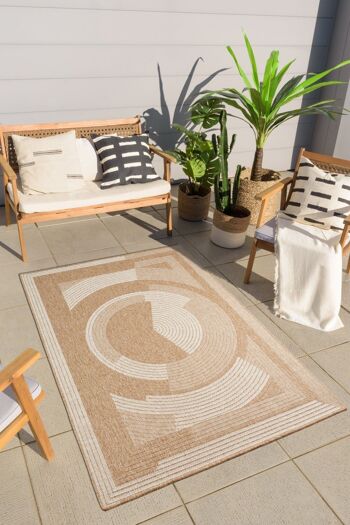 Tapis aspect Jute Nature 8865 blanc 6