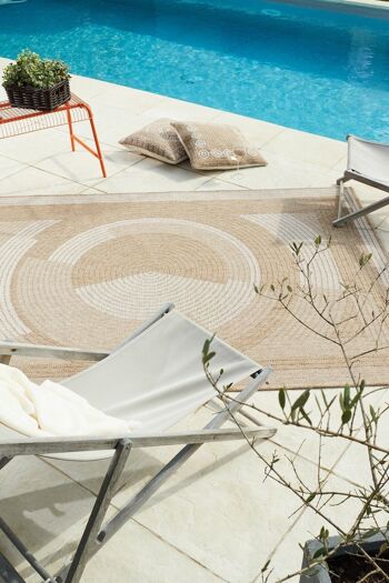 Tapis aspect Jute Nature 8865 blanc 7