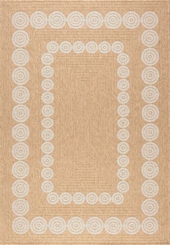 Tapis aspect Jute Nature 8868 blanc 1