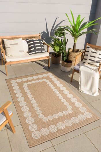 Tapis aspect Jute Nature 8868 blanc 6