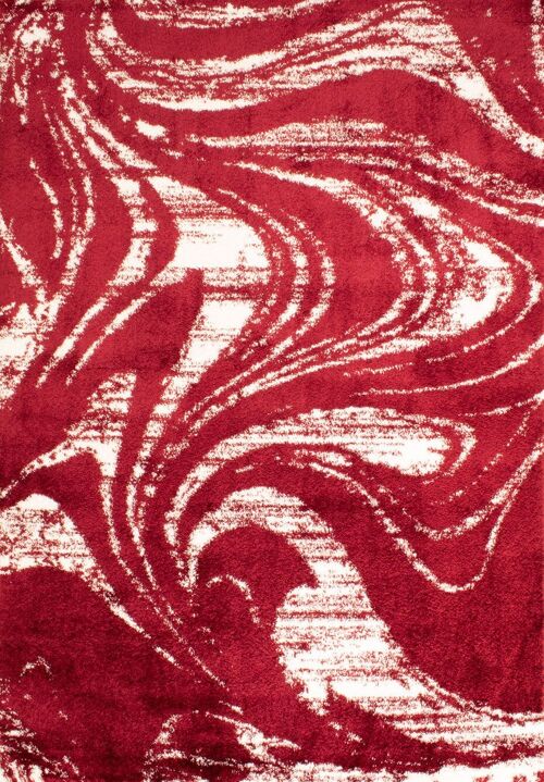 Tapis shaggy doux Oslo 677 rouge