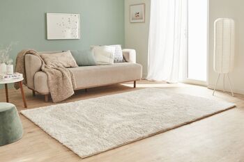 Tapis shaggy doux Oslo 677 beige 6