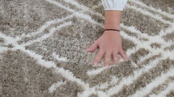 Tapis shaggy doux Oslo 677 beige 7