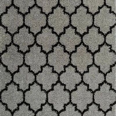 Shaggy rug TRELLIS 350 gray