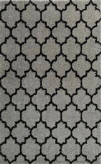 Tapis shaggy TRELLIS 350 gris 1