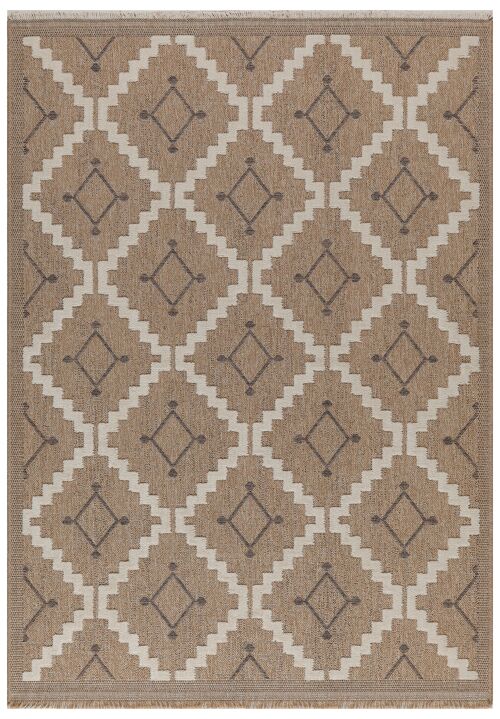 Tapis aspect jute TULUM 9041 marron