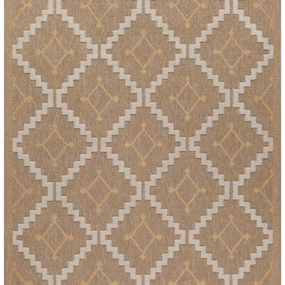 TULUM - living room rug - yellow interior and exterior - jute look geometric patterns