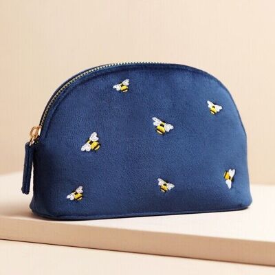 Bees Velvet Wash Bag