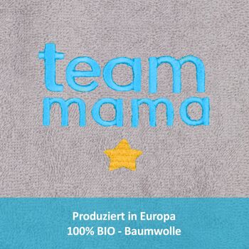 Bavoir "team maman", gris 3