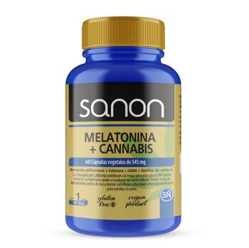 SANON Mélatonine + Cannabis 60 gélules végétales de 545 mg