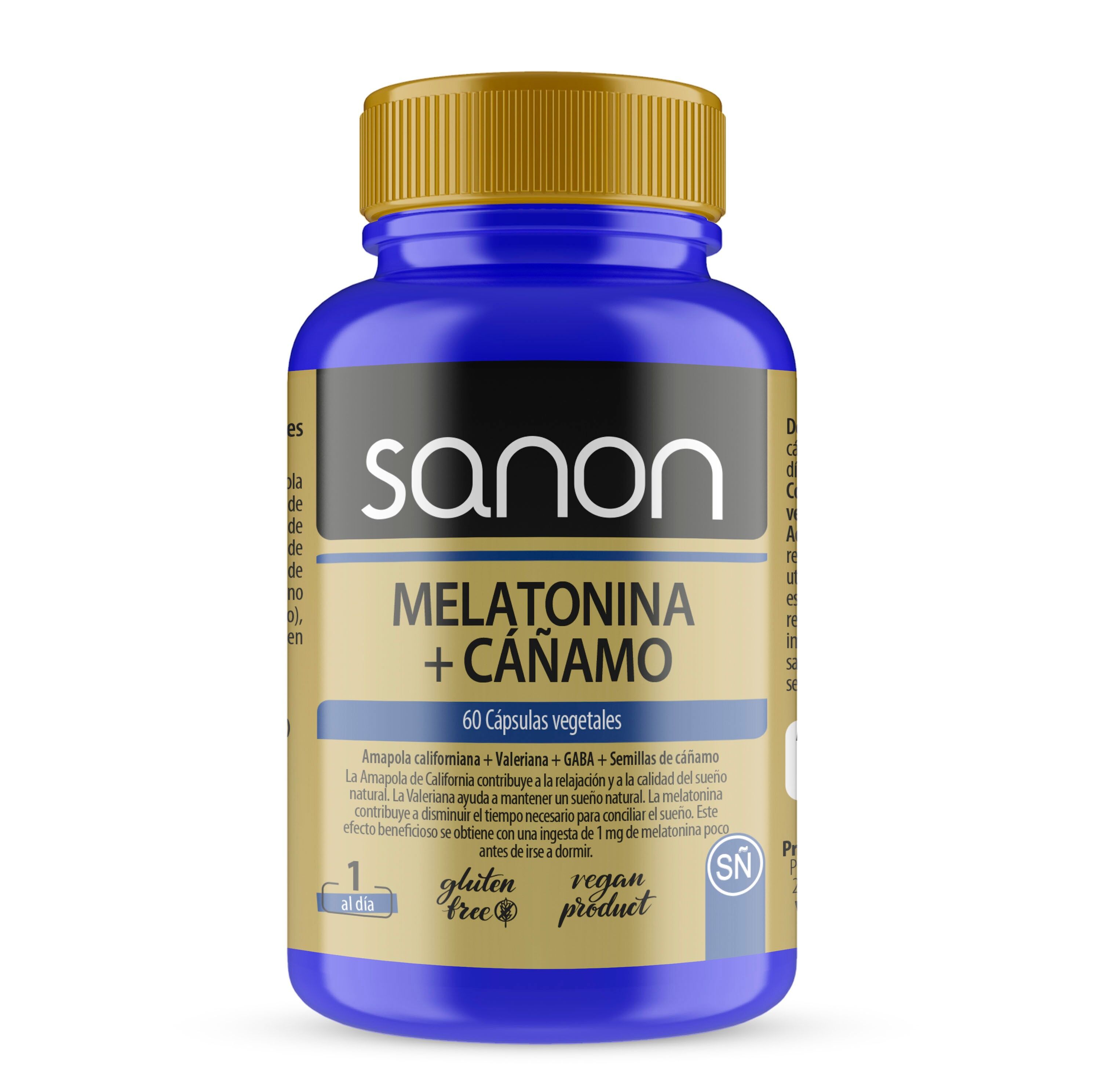 SANON Melatonina + Cáñamo 60 cápsulas