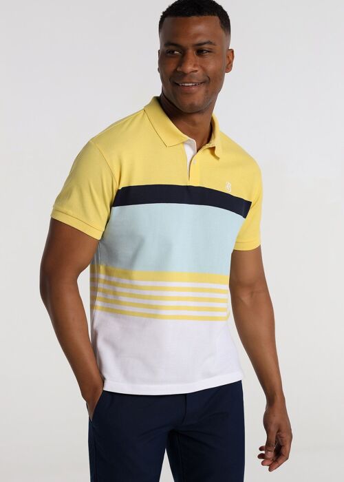 BENDORFF - Short Sleeve Woven Stripe Polo Shirt | 124496