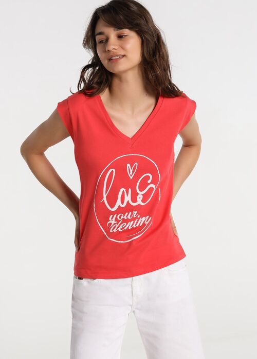 LOIS JEANS - Sleeveless V-Neck T-Shirt | 124631