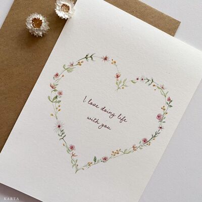 Greeting card - Flowerheart