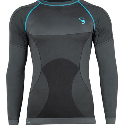 Stark Soul® men's seamless base layer long-sleeved functional shirt in a beautiful cardboard box