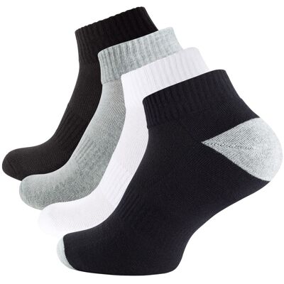 Stark Soul® unisex short-shaft sports socks with terry sole made of combed cotton in a pack of 3