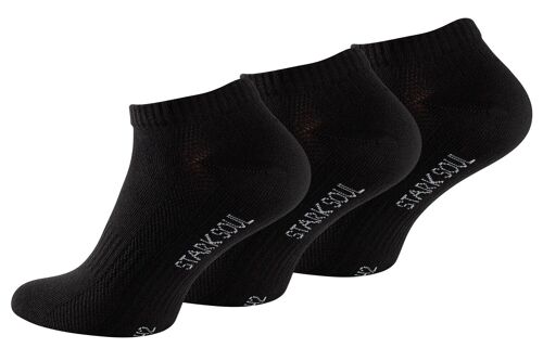 Stark Soul® unisex Sneaker Socken mit handgekettelter Spitze aus gekämmter Baumwolle im 3er Pack