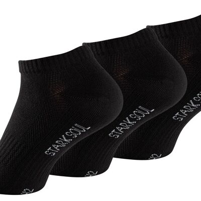 Stark Soul® unisex sneaker socks with hand-linked toe made of combed cotton in a pack of 3