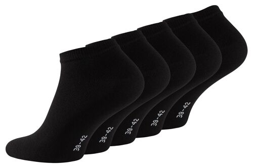 Stark Soul® unisex Baumwoll Sneaker Socken schwarz aus der ESSENTIAL-Serie im 5er Pack