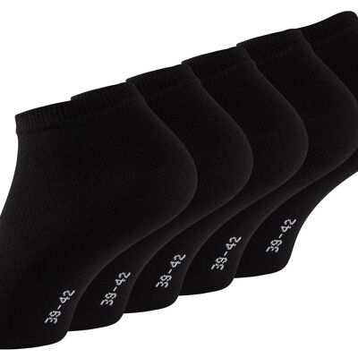 Calcetines deportivos unisex de algodón Stark Soul® negros de la serie ESSENTIAL en pack de 5