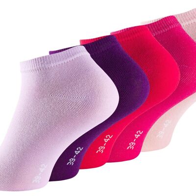Stark Soul® unisex cotton sneaker socks berry colors from the ESSENTIAL series in a pack of 5